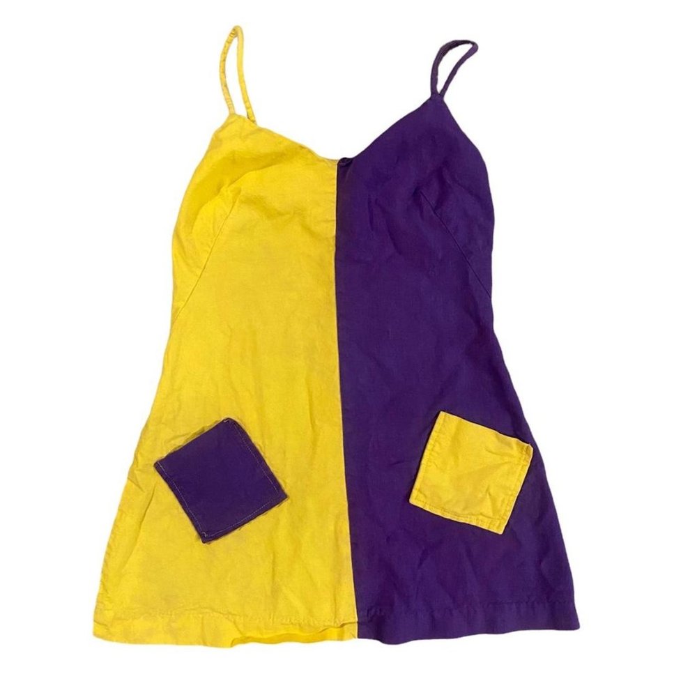 Vintage 1960s vibrant cotton two way split dress
